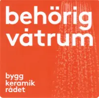 Logotyp för Behörig våtrum från Byggkeramikrådet